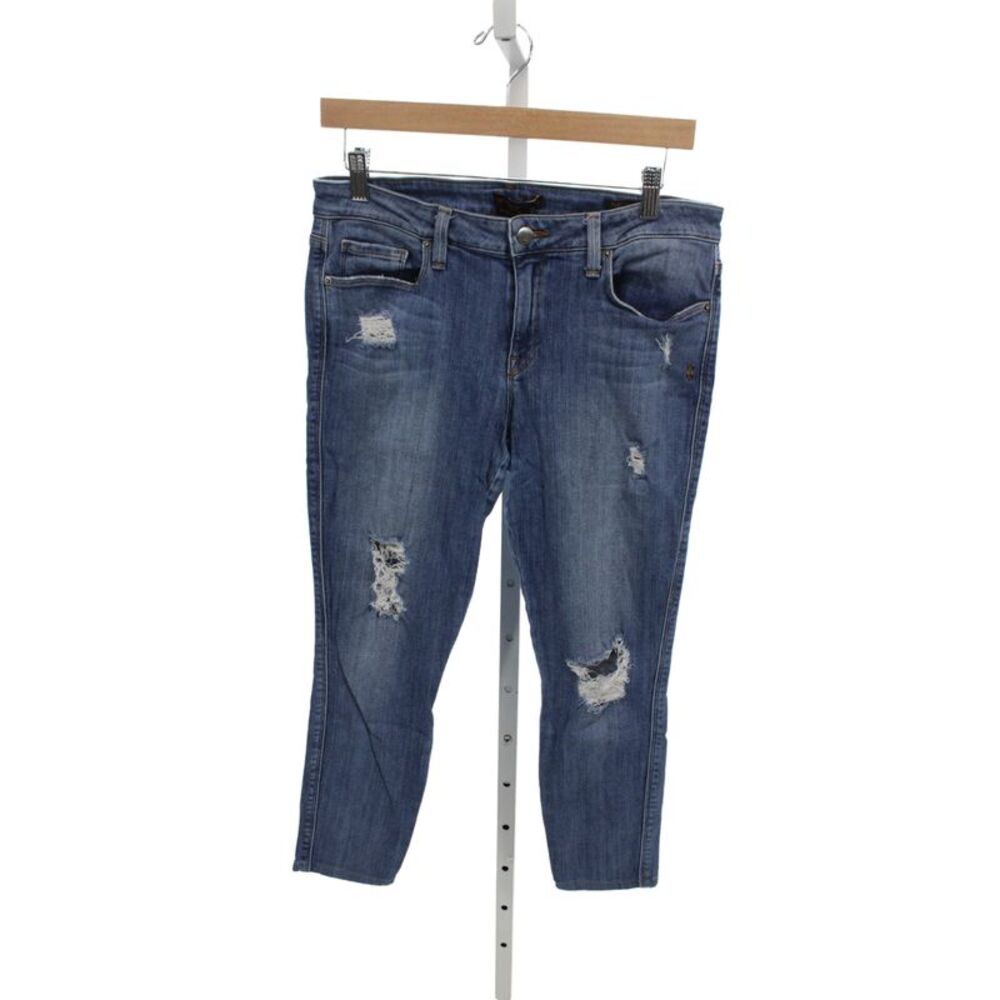 Genetic Denim Womens Cropped Blue Mid Rise Cotton Jeans Size 30